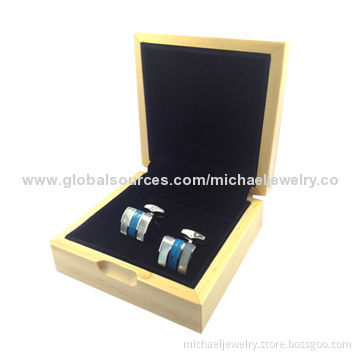 Cufflink boxes, made of wood, suitable for cufflink packing